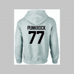 Punkrock 77 hrubá mikina na zips s kapucou stiahnuteľnou šnúrkami